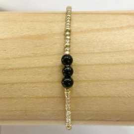 Armbandje gold/black