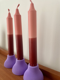 Dippy kaars roze/rood