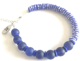 Armband zilver blue