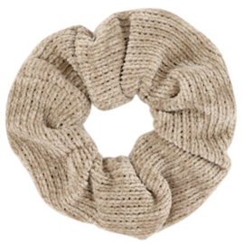 Scrunchie haarelastiek corduroy taupe