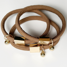 Haar-elastiekje + armband brown