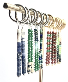Oorbellen zilver long ocean
