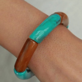 Armband penne brown turquoise