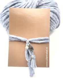 Armband alpaca zilver blue