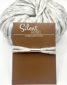 Armband alpaca zilver grey