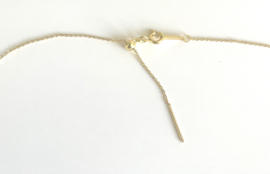Ketting gold blue heart