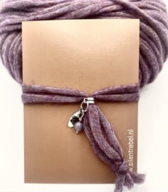 Armband alpaca zilver purple