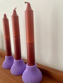 Dippy kaars oranje/rood