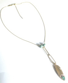 Ketting gold feather