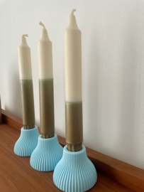 Dippy kaars goud/offwhite