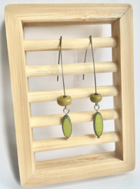 Oorbellen zilver green forest
