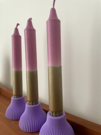 Dippy kaars goud/pink