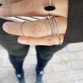 Ring zilver stapelring