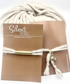 Armband alpaca gold beige