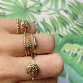 Ring goudkleurige stapelring