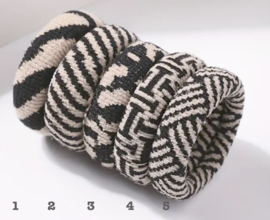 Haar-elastiekje black/beige