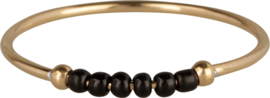 Ring palm Blackbeads coldplated