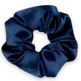 Scrunchie haarelastiek silky deep blue