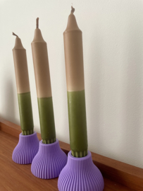 Dippy kaars bruin/groen