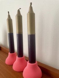 Dippy kaars goud/blauw