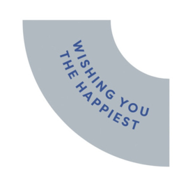 Sticker wishing you the happiest (per 8 stuks)
