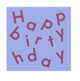 Sticker happy birthday (per 8 stuks)