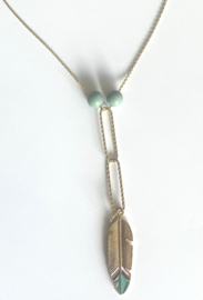 Ketting gold feather