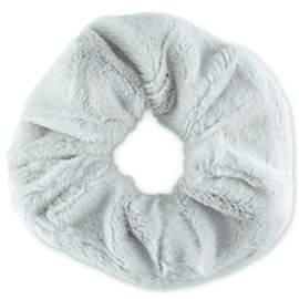 Scrunchie haarelastiek furry grey
