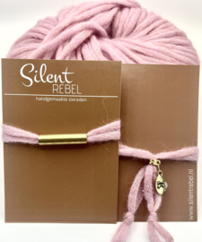 Armband alpaca gold pink