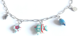 Schakelketting blue zilver