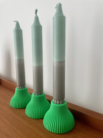 Dippy kaars lichtblauw/grijs