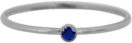 Ring zilver blauwe sapphire