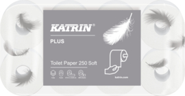 Katrin Plus toiletpapier 250 soft, 3 laags, cellulose, 72 rol