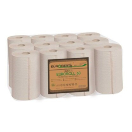 Eurocel Mini poetspapier centerfeed - 2 laags - 12 rollen a 60 meter