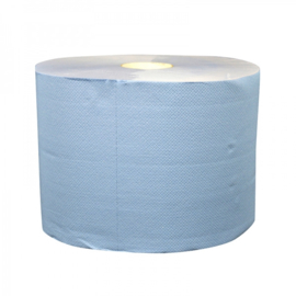 Industrierol verlijmd mixed cellulose blauw 2 lgs 22 cm (prijs per 2 rollen)