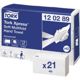 TORK H2 XPRESS SOFT MULTIFOLD HANDDOEK 2 LAAGS 3780STUKS (120289)