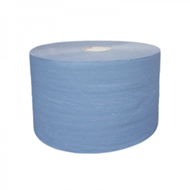 Industrierol verlijmd mixed cellulose blauw 3 lgs 22 cm (prijs per 2 rollen)