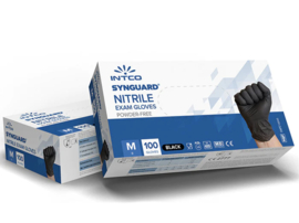 INTCO nitril handschoenen DNG 5,0 - zwart - CAT III - 10x100 stuks (omdoos)