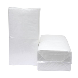 SERVETTEN WIT 33X31CM 1 LAAGS CELLULOSE 4500ST