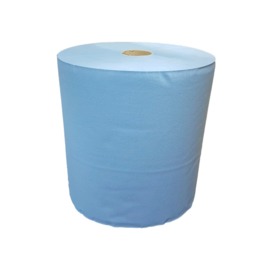 Industrierol verlijmd mixed cellulose blauw 3 lgs 37 cm