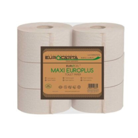 Eurocel Maxi jumbo toiletpapier - 2 laags - 6 rollen a 250 meter