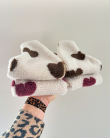 Gilet teddy heart red