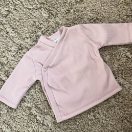 Wrap shirt rib roze