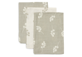 Hydrofiel Washandje 15x20cm Twig - Olive Green - 3 Stuks