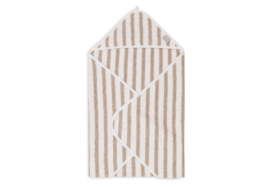 Badcape 75x75cm Stripe Terry - Olive Green - GOTS