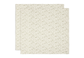 Hydrofiele Doek 115x115cm Animals - Nougat - 2 Stuks
