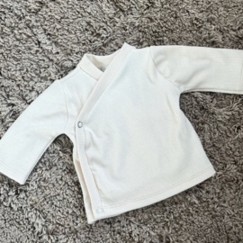 Wrap shirt rib crème