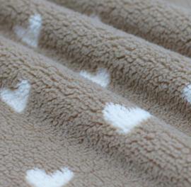 Gilet hartjes taupe