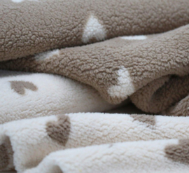 Gilet hartjes taupe
