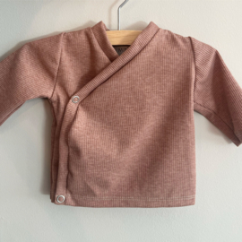 Wrap shirt rib hazelnoot